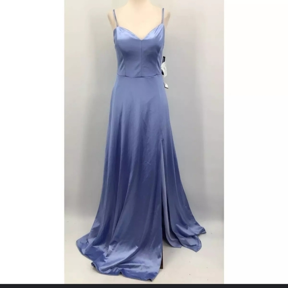 City Studios Satin Gown with Pockets - Picture 5 of 15